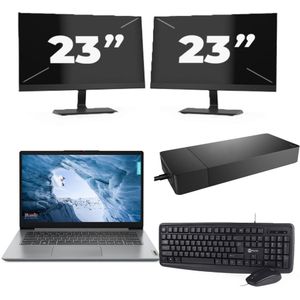 Lenovo ThinkPad T14 Gen 1 - AMD Ryzen 5 PRO 4650U - 14 inch - 16GB RAM - 256GB SSD - Windows 11 Home + 2x 23 inch Monitor Nette Staat