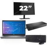 Dell Precision 3571 - Intel Core i5-12e Generatie - 15 inch - 16GB RAM - 256GB SSD - Windows 11 Home + 1x 22 inch Monitor Zichtbaar gebruikt