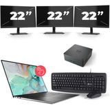 Dell Precision 5560 - Intel Core i7-11e Generatie - 15 inch - Touch - 16GB RAM - 256GB SSD - Windows 11 Home + 3x 22 inch Monitor Nette Staat