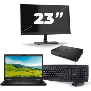 Dell Latitude 5580 - Intel Core i5-6e Generatie - 15 inch - 8GB RAM - 256GB SSD - Windows 11 + 1x 23 inch Monitor Zichtbare schade