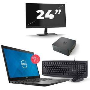 Dell Latitude 7490 - Intel Core i5-8e Generatie - 14 inch - Touch - 16GB RAM - 512GB SSD - Windows 11 Home + 1x 24 inch Monitor Nette Staat