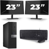 Dell Optiplex 3040 USFF - Intel Core i5-6e Generatie - 8GB RAM - 256GB SSD - Windows 11 + 2x 23 inch Monitor Nette Staat