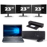 Dell Latitude E6430 - Intel Core i7-2e Generatie - 14 inch - 8GB RAM - 256GB SSD - Windows 10 + 3x 23 inch Monitor Zichtbare schade