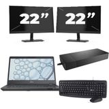 Fujitsu Lifebook U7310 - Intel Core i5-10e Generatie - 13 inch - 8GB RAM - 256GB SSD - Windows 11 Home + 2x 22 inch Monitor Zichtbaar gebruikt