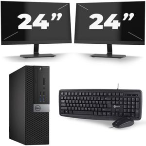 Dell Optiplex 3040 USFF - Intel Core i5-6e Generatie - 8GB RAM - 256GB SSD - Windows 11 + 2x 24 inch Monitor Nette Staat