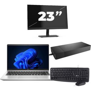 HP ProBook 440 G9 - Intel Core i3-12e Generatie - 14 inch - 16GB RAM - 256GB SSD - Windows 11 + 1x 23 inch Monitor Nette Staat