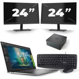 Dell Precision 5570 - Intel Core i7-12e Generatie - 15 inch - 16GB RAM - 256GB SSD - Windows 11 Home + 2x 24 inch Monitor Nette Staat
