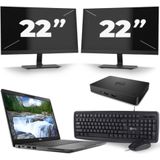 Dell Latitude 5300 - Intel Core i7-8e Generatie - 13 inch - 16GB RAM - 256GB SSD - Windows 11 + 2x 22 inch Monitor Zichtbare schade