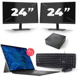 Dell Latitude 7320 - Intel Core i5-11e Generatie - 13 inch - 16GB RAM - 256GB SSD - Windows 11 Home + 2x 24 inch Monitor Zichtbare schade