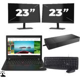 Lenovo ThinkPad A285 - AMD Ryzen 5 2500U - 12 inch - Touch - 8GB RAM - 256GB SSD - Windows 11 Home + 2x 23 inch Monitor Zichtbare schade