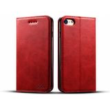 iPhone 7/ 8 Hoesje - 100% Leer - Donker Rood