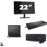 Fujitsu LIFEBOOK E5410 - Intel Core i3-10e Generatie - 14 inch - Touch - 16GB RAM - 256GB SSD - Windows 11 Home + 1x 22 inch Monitor Zichtbaar gebruikt