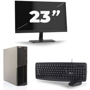 Lenovo ThinkCentre M82 SFF - Intel Core i5-3e Generatie - 8GB RAM - 256GB SSD - Windows 10 + 1x 23 inch Monitor Nette Staat