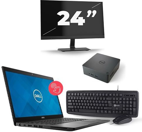 Dell Latitude 7490 - Intel Core i7-8e Generatie - 14 inch - Touch - 16GB RAM - 512GB SSD - Windows 11 + 1x 24 inch Monitor Zichtbaar gebruikt