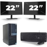 Dell Optiplex 7060 Tower - Intel Core i5-8e Generatie - 16GB RAM - 512GB SSD - Windows 11 + 2x 22 inch Monitor Nette Staat