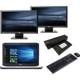 Dell Latitude E5420 - Intel Core i5 - 4GB - 320GB HDD + Docking + Dual 2x 22'' Widescreen Monitor - Win 10
