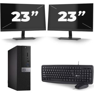 Dell Optiplex 3070 SFF - Intel Core i5-8e Generatie - 16GB RAM - 256GB SSD - Windows 11 + 2x 23 inch Monitor Nette Staat