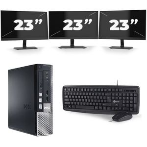 Dell Optiplex 790 USFF - Intel Core i3-2e Generatie - 8GB RAM - 128GB SSD - Windows 10 + 3x 23 inch Monitor Nette Staat