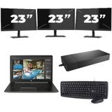 Lenovo Thinkpad L13 G3 - Intel Core i5-13e Generatie - 13 inch - 16GB RAM - 256GB SSD - Windows 11 Home + 3x 23 inch Monitor Zichtbaar gebruikt