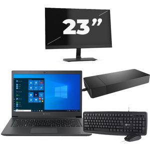 Dynabook Dynabook Tecra A40-G - Intel Core i3-8e Generatie - 14 inch - 8GB RAM - 256GB SSD - Windows 11 Home + 1x 23 inch Monitor Nette Staat