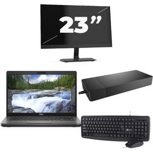 Dell Vostro 14 5401 - Intel Core i5-10e Generatie - 14 inch - 16GB RAM - 256GB SSD - Windows 11 Home + 1x 23 inch Monitor Nette Staat