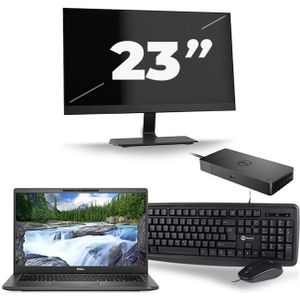 Dell Latitude 7400 - Intel Core i7-8e Generatie - 14 inch - 16GB RAM - 512GB SSD - Windows 11 + 1x 23 inch Monitor Nette Staat