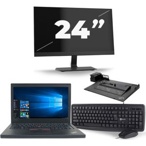 Lenovo ThinkPad X260 - Intel Core i7-6e Generatie - 12 inch - 16GB RAM - 256GB SSD - Windows 11 + 1x 24 inch Monitor Zichtbare schade