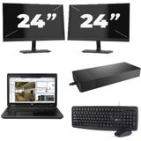 HP ZBook 15 G2 - Intel Core i7-4e Generatie - 15 inch - 16GB RAM - 256GB SSD - Windows 11 + 2x 24 inch Monitor Nette Staat