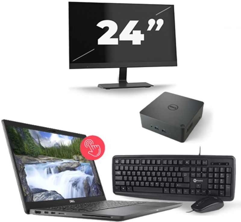 Dell Latitude 7310 - Intel Core i7-10e Generatie - 13 inch - 16GB RAM - 256GB SSD - Windows 11 Home + 1x 24 inch Monitor Nette Staat