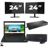 Lenovo ThinkPad A285 - AMD Ryzen 5 2500U - 12 inch - Touch - 8GB RAM - 256GB SSD - Windows 11 Home + 2x 24 inch Monitor Zichtbare schade