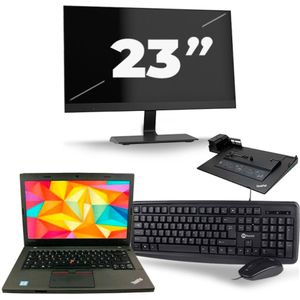 Lenovo ThinkPad L470 - Intel Core i5-7e Generatie - 14 inch - 8GB RAM - 256GB SSD - Windows 11 + 1x 23 inch Monitor Zichtbare schade