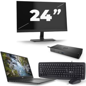 Dell Precision 5540 - Intel Core i7-9e Generatie - 15 inch - 16GB RAM - 256GB SSD - Windows 11 + 1x 24 inch Monitor Zichtbaar gebruikt