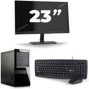 HP Pavilion 7000 Micro Tower - Intel Core i5-2e Generatie - 8GB RAM - 256GB SSD - Windows 10 + 1x 23 inch Monitor Nette Staat