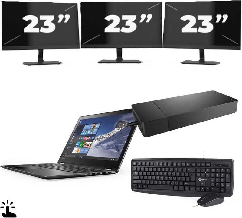 Microsoft Surface Laptop 4 - Intel Core i7-11e Generatie - 13 inch - Touch - 16GB RAM - 512GB SSD - Windows 11 Home + 3x 23 inch Monitor Zichtbaar gebruikt