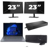 Lenovo ThinkPad X13 - AMD Ryzen 3 PRO 4450U - 13 inch - 8GB RAM - 256GB SSD - Windows 11 Home + 2x 23 inch Monitor Zichtbaar gebruikt