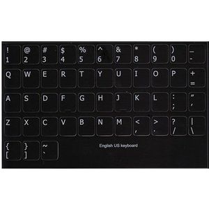 QWERTY English US keyboard stickervel