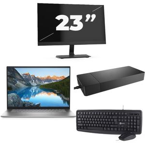 Dell Inspiron 16 5625 - AMD Ryzen 7 5825U - 16 inch - 16GB RAM - 256GB SSD - Windows 11 Home + 1x 23 inch Monitor Nette Staat