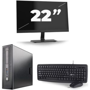 HP EliteDesk 800 G1 SFF - Intel Core i7-4e Generatie - 16GB RAM - 256GB SSD - Windows 10 + 1x 22 inch Monitor Nette Staat