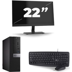 Dell Optiplex 3070 SFF - Intel Core i5-8e Generatie - 16GB RAM - 256GB SSD - Windows 11 + 1x 22 inch Monitor Nette Staat