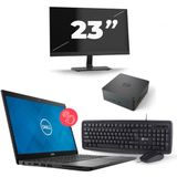 Dell Latitude 7490 - Intel Core i7-8e Generatie - 14 inch - Touch - 16GB RAM - 256GB SSD - Windows 11 + 1x 23 inch Monitor Zichtbaar gebruikt