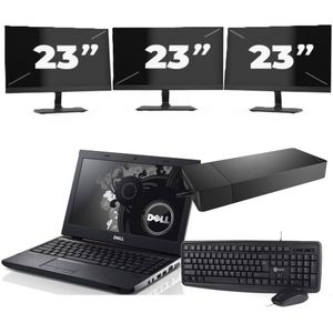 Dell Precision 3350 - Intel Core i7-10e Generatie - 15 inch - 16GB RAM - 256GB SSD - Windows 11 + 3x 23 inch Monitor Zichtbaar gebruikt