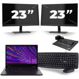 Lenovo ThinkPad L13 - Intel Core i7-10e Generatie - 13 inch - 16GB RAM - 256GB SSD - Windows 11 Home + 2x 23 inch Monitor Nette Staat