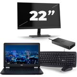Dell Latitude E5270 - Intel Core i5-6e Generatie - 12 inch - 8GB RAM - 256GB SSD - Windows 11 + 1x 22 inch Monitor Zichtbaar gebruikt