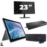 Dell Latitude 7210 - Intel Core i7-10e Generatie - 12 inch - Touch - 16GB RAM - 256GB SSD - Windows 11 Home + 1x 23 inch Monitor Zichtbaar gebruikt