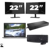 Dell Latitude 5320 - Intel Core i5-11e Generatie - 13 inch - Touch - 16GB RAM - 256GB SSD - Windows 11 Home + 2x 22 inch Monitor Zichtbaar gebruikt