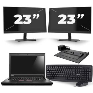 Lenovo ThinkPad L460 - Intel Core i3-6e Generatie - 14 inch - 8GB RAM - 256GB SSD - Windows 11 + 2x 23 inch Monitor Zichtbaar gebruikt
