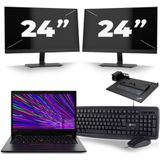 Lenovo ThinkPad L13 - Intel Core i3-10e Generatie - 13 inch - 4GB RAM - 256GB SSD - Windows 11 + 2x 24 inch Monitor Zichtbaar gebruikt