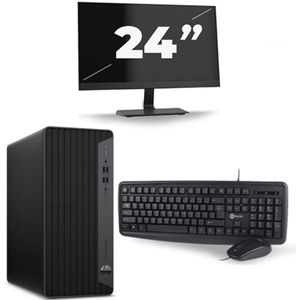 HP EliteDesk 800 G6 Tower - Intel Core i5-10e Generatie - 16GB RAM - 256GB SSD - Windows 11 + 1x 24 inch Monitor Nette Staat