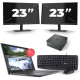 Dell Latitude 7310 - Intel Core i5-10e Generatie - 13 inch - 16GB RAM - 256GB SSD - Windows 11 Home + 2x 23 inch Monitor Nette Staat
