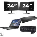 Microsoft Surface Laptop 4 - Intel Core i7-11e Generatie - 13 inch - Touch - 16GB RAM - 256GB SSD - Windows 11 Home + 2x 24 inch Monitor Zichtbare schade